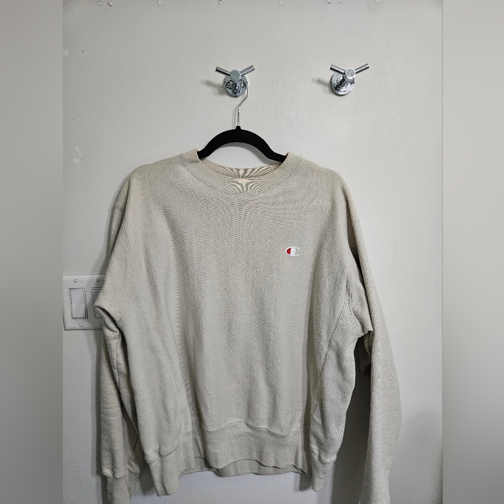 Beige Champion Sweater Medium